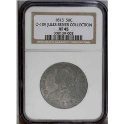 1813 50C XF45 NGC. O-109, R.3. Attractive rose-gray an 1813[50C] XF45 NGC.