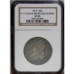 1813 50C VF35 NGC. O-110, R.1. Deep rose-brown, charco 1813[50C] VF35 NGC.