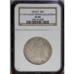 1814/3 50C VF30 NGC. O-101a, R.2. Numerous clash marks 1814/3[50C] VF30 NGC.