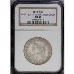1814 50C AU58 NGC. O-107, R.2. A heavily clash marked 1814[50C] AU58 NGC.