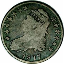 1817 50C VG8 NGC. O-105a, Low R.4. Struck from a shatt 1817[50C] VG8 NGC.