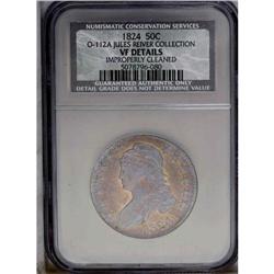 1824 50C --Improperly Cleaned--NCS. VF Details. O-112a, 1824[50C]--Improperly Cleaned--NCS. VF Detai