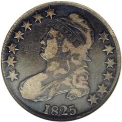 1825 50C Fine 12 NGC. O-109, R.5. The 8 and 2 are clos 1825[50C] Fine 12 NGC.