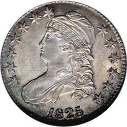 1825 50C AU58 NGC. O-114, R.1. This is the plate coin 1825[50C] AU58 NGC.