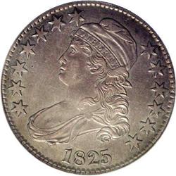 1825 50C XF40--Reverse Scratched--NCS. XF Details. O-1 1825[50C] XF40--Reverse Scratched--NCS. XF De