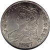 Image 1 : 1827 50C Square Base 2 AU58 NGC. O-106, R.2. Later use 1827[50C] Square Base 2 AU58 NGC.