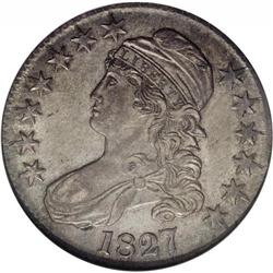 1827 50C Square Base 2 AU58 NGC. O-139, Low R.4. A sec 1827[50C] Square Base 2 AU58 NGC.