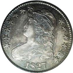 1827 50C Square Base 2--Improperly Cleaned--NCS. AU De 1827[50C] Square Base 2--Improperly Cleaned--