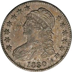 1830 50C Small 0 AU53 NGC. O-107, R.2. The small spike 1830[50C] Small 0 AU53 NGC.