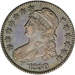 1830 50C Small 0 AU58 NGC. O-111, R.2. The first A of 1830[50C] Small 0 AU58 NGC.