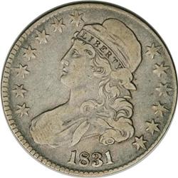 1831 50C VF20. O-104, R.1. 1831[50C] VF20--Improperly Cleaned--NCS. VF Details.