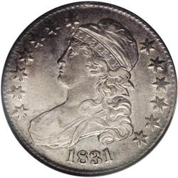 1831 50C AU53 NGC. O-110, R.2. A tine of metal extendi 1831[50C] AU53 NGC.