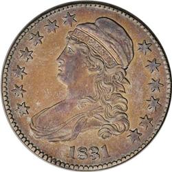 1831 50C AU53 NGC. O-113, R.4. This coin has an obvers 1831[50C] AU53 NGC.