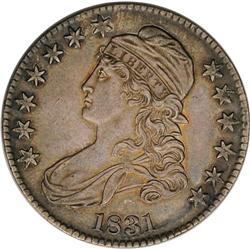 1831 50C AU50--Bent--NCS. AU Details. O-116, R.4. Libe 1831[50C] AU50--Bent--NCS. AU Details.