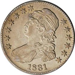 1831 50C AU55 NGC. O-119, R.3. Flashy, lustrous, and e 1831[50C] AU55 NGC.