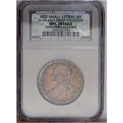 1832 50C Small Letters--Improperly Cleaned--NCS. Unc D 1832[50C] Small Letters--Improperly Cleaned--