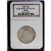 Image 1 : 1838 50C XF40 NGC. JR-21. A diagonal crack bisects the 1838[50C] XF40 NGC.