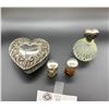 Image 2 : Silver Plated Heart Box Top for Perfume Bottles