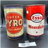 Image 1 : 2 Vintage Tins. Super Pyro Anti Freeze and Esso Mineralube