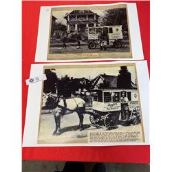 2 Early Dairy Truck Photos Blown Up