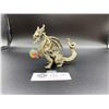 Image 1 : A Good Quality Pewter Dragon Figure With Crystal. Very Nice!