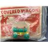 Image 2 : Vintage New Old Stock Covered Wagon Plastic Puzzle in 8 Pieces Still in Package