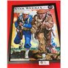 Image 1 : Very Nice Framed Star Weekly 1942 Magazine Cover Reproduction. Blown Up
