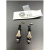 Image 1 : A Pair of Vintage Black Crystal Earrings