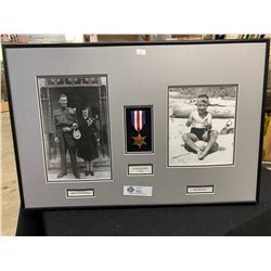 A Nicely Framed WWII Soldier and His Wife. Normandie 1941 with the France and Germany Star Medal. Ve