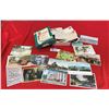 Image 1 : Lot of Vintage Postcards and Envelopes in an Old Christmas Card Box
