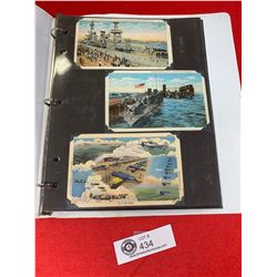 A Binder Filled with WWII and Older Postcards of Planes and Ships.Very Nice Lot