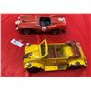 Image 3 : 2 Metal Tin Cars Decoration Pieces Newer. Nice Look To Them