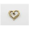 Image 1 : 10K Two Tone Reversible Gold Heart Pendant