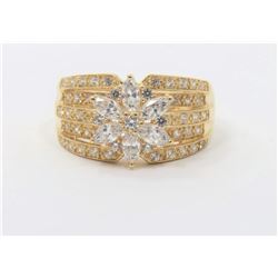 14K Yellow Gold Floral Ring