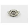Image 1 : 18K White Gold Vintage Diamond Ring