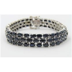 Sterling Silver and Sapphire Bracelet