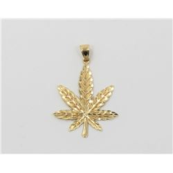 10K Yellow Gold Hemp Pendant