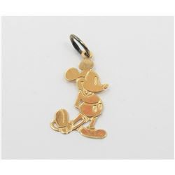 14K Yellow Gold Disney Mickey Mouse Pendant