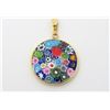 Image 2 : 14K Yellow Gold Millefiori Pendant
