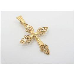 14K Yellow Gold Cross
