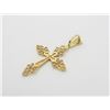 Image 2 : 14K Yellow Gold Cross