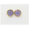 Image 1 : 14k and Lavender Jade Stud Earrings