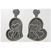 Image 1 : Sterling Silver Multi-Heart Drop Earrings