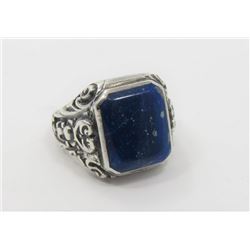 Sterling and Lapis Lazuli Men's Estate Ring