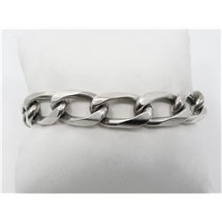 Sterling Silver Unisex Bracelet with Toggle Clasp