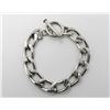 Image 2 : Sterling Silver Unisex Bracelet with Toggle Clasp
