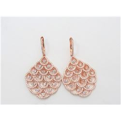 Sterling Silver Rose Tone Earrings