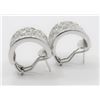 Image 2 : Sterling Silver Half Hoop Earrings