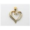 Image 1 : 10K Yellow Gold Diamond Heart Pendant