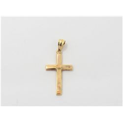 14K Yellow Gold Cross Pendant
